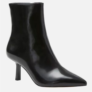 Ann Taylor Sculptural Heel Box Leather Bootie - Missy